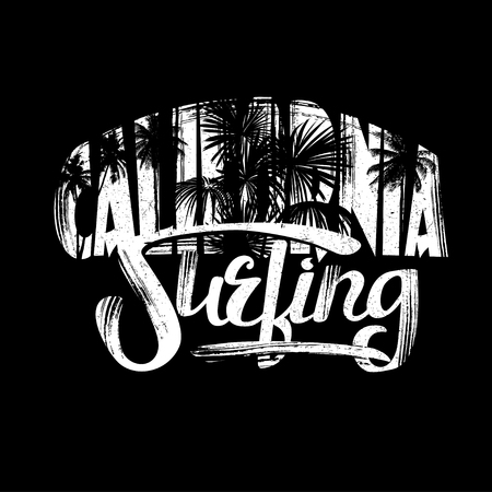 Surfing in Californiaのイラスト素材