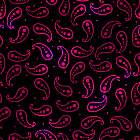 Paisley - Indian folk weaving seamless ethnic pattern. Floral oriental ethnic background. Arabic and indian tribal ornament. Ornamental motives of the paintings of oriental fabric patterns.のイラスト素材