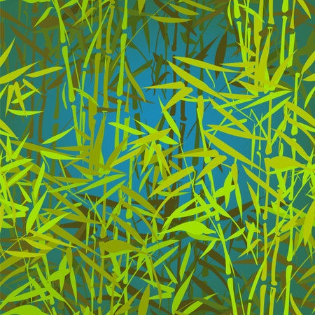 Tropical bamboo patternのイラスト素材