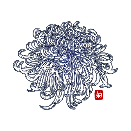chrysanthemum tattooのイラスト素材