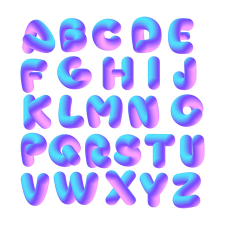 3D Alphabet vectorのイラスト素材