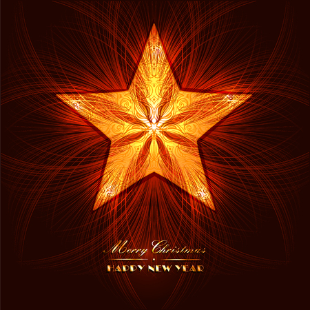 Christmas star card vectorのイラスト素材