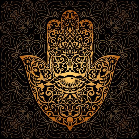 Hamsa Hand of Fatimaのイラスト素材