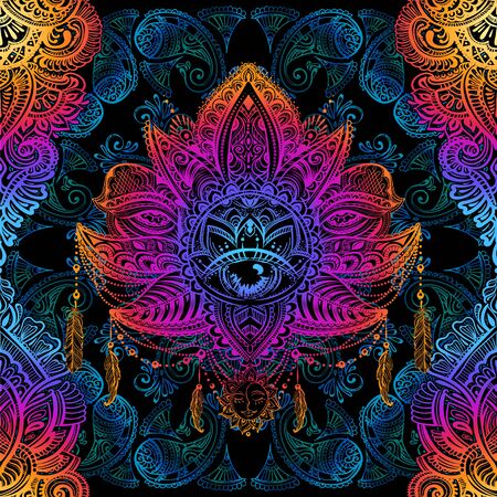 Seamless background for yoga and meditationのイラスト素材