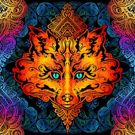 ornate muzzle foxのイラスト素材