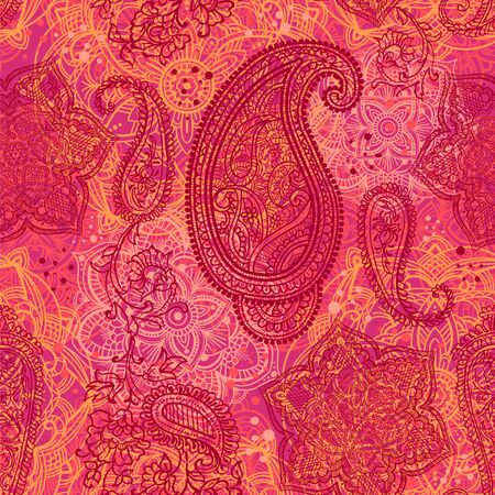 Paisley seamless patternのイラスト素材