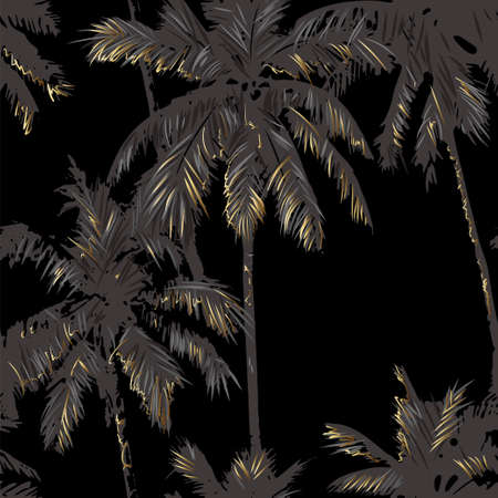 Seamless jungle backgroundのイラスト素材