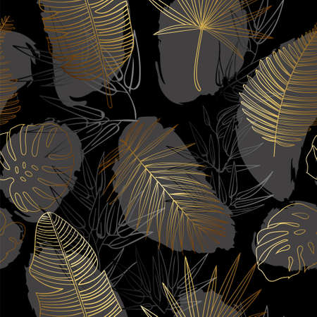 Seamless jungle backgroundのイラスト素材