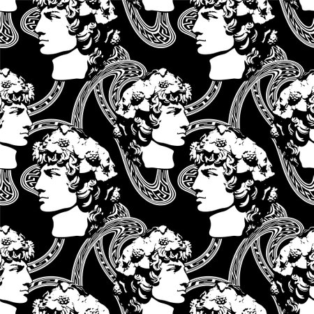 Antinous seamless patternのイラスト素材
