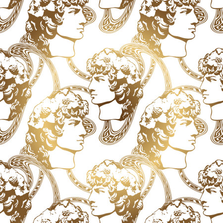 Antinous seamless patternのイラスト素材