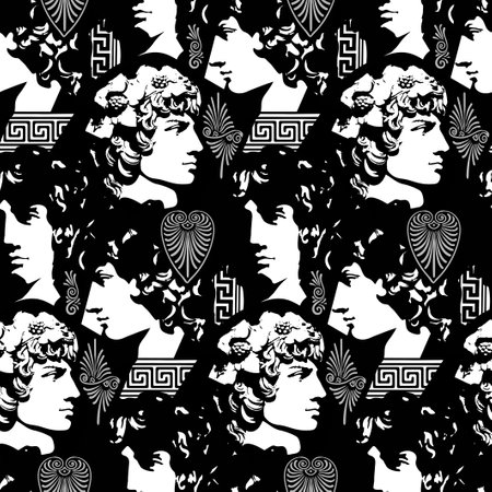 Antinous seamless patternのイラスト素材