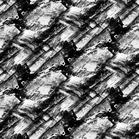 Abstract black and white watercolor splashes and seamless patternの写真素材