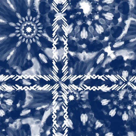 SHIBORI DIGITAL seamless patternのイラスト素材