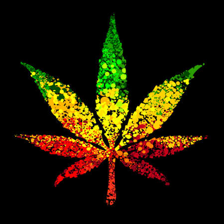 print Marijuana leafのイラスト素材