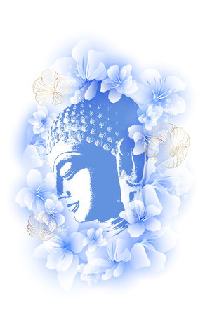 Buddha flowers sakuraのイラスト素材