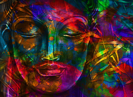 Head Smiling Buddhaの写真素材