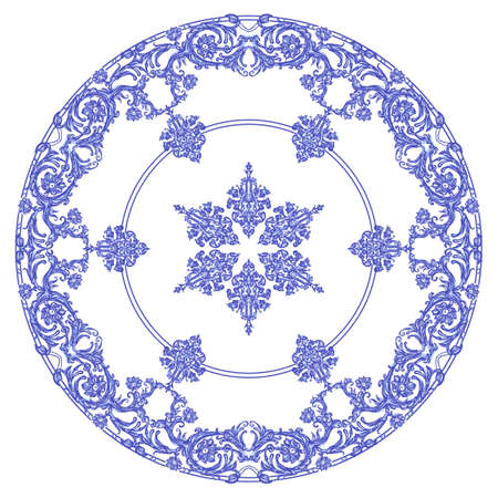 Azulejos Portuguese watercolorのイラスト素材