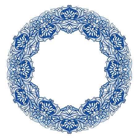 Azulejos Portuguese watercolorのイラスト素材