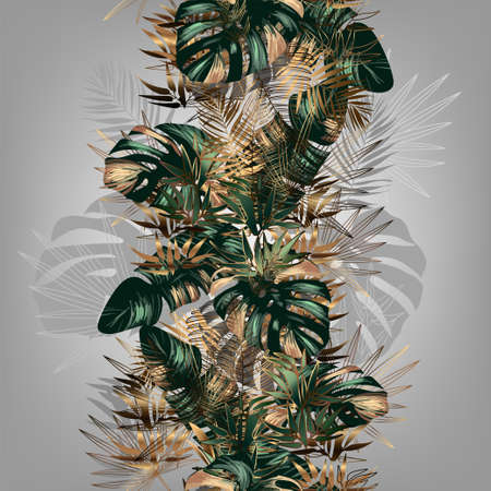 Seamless jungle backgroundのイラスト素材