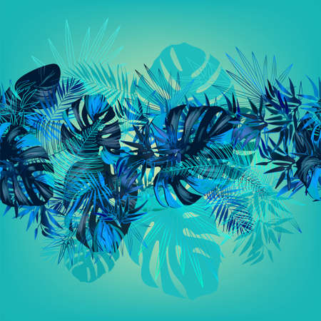Seamless jungle backgroundのイラスト素材