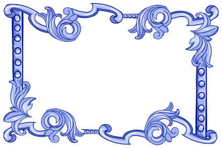 Azulejos Portuguese watercolorのイラスト素材