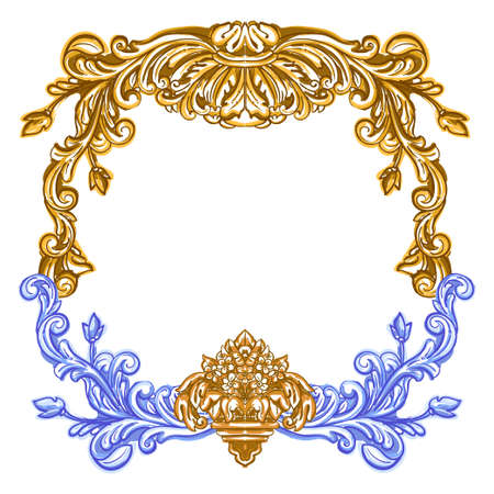 Azulejos Portuguese watercolorのイラスト素材
