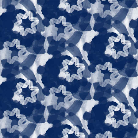 SHIBORI DIGITAL seamless patternのイラスト素材