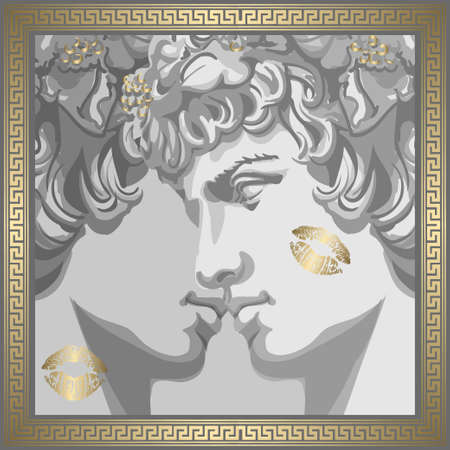 Antinous in the image of God Apolloのイラスト素材