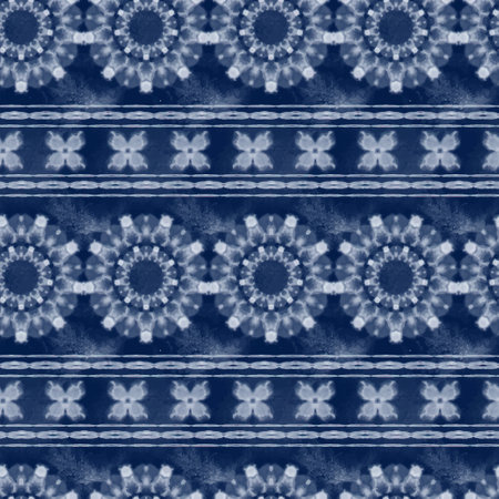 Seamless background Japanese Kimono. Organic Texture Element Wabi Sabi, coloration in Tie Dye, Ikat . Minimalist Asian Boho Pattern. Watercolour vector Texture. Indigo shibori backgroundのイラスト素材