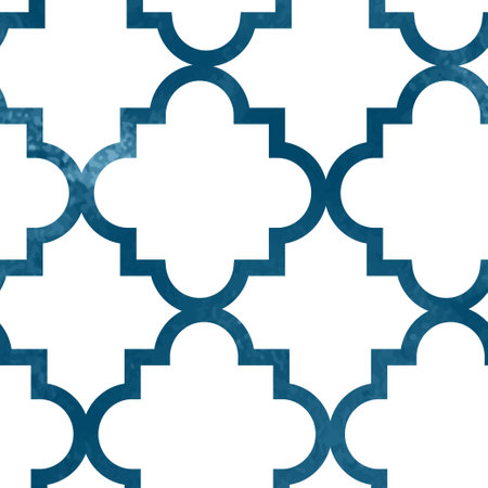 Arabic geometric seamless pattern. Watercolor background with oriental Arabesque motifのイラスト素材
