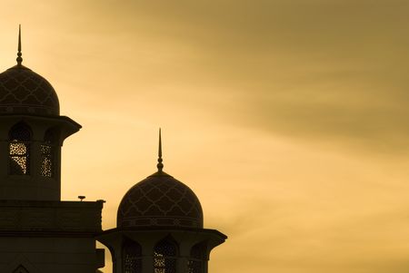 silhouette of putrajaya in malayisaの写真素材