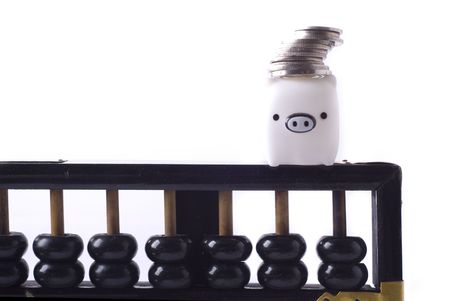 isolated chinese abacusの写真素材