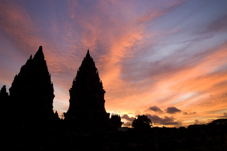 Hindu temple Prambanan  Indonesia, Javaの写真素材