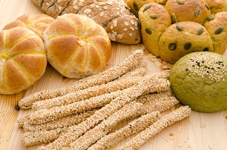 Various assorted bread の写真素材