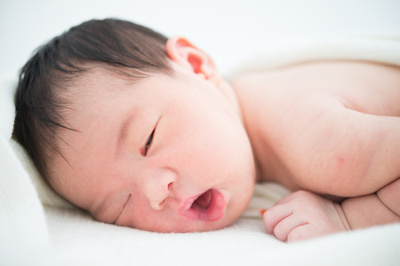 cute asian newbornの写真素材