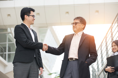 asian business people outdoorの写真素材