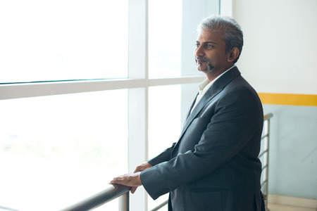 indian businessman outdoor at airportの写真素材