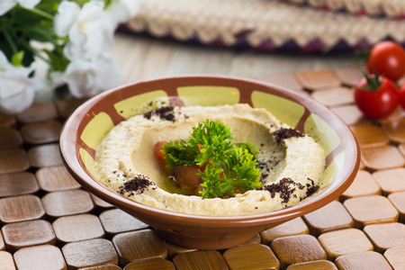 arabic food, hummusの写真素材