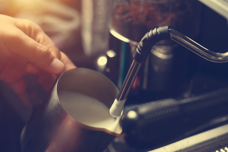 barista making coffeeの写真素材