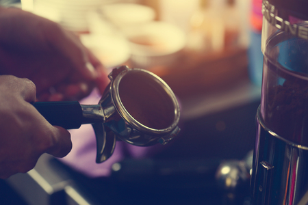 barista making coffeeの写真素材