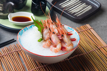 Sweet Shrimp Sashimi (Amaebi) Japanese food
の写真素材
