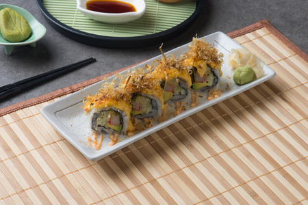 volcano roll japanese sushiの写真素材