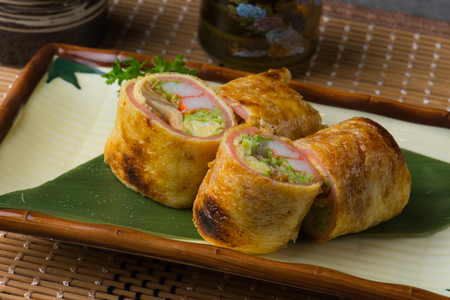 unagi yaki sushi rollの写真素材