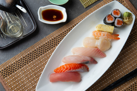 various Sushi Sashimiの写真素材