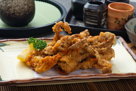 Japanese food - Soft shell crabの写真素材