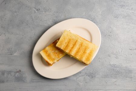 kaya toast with butter, malaysian style flat layの写真素材