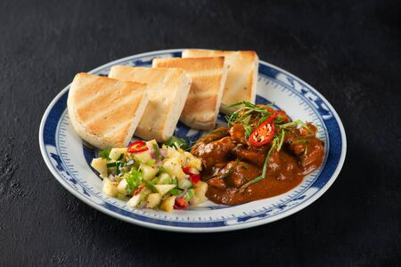 pita bread wtih meat and vegetablesの写真素材