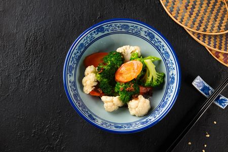 chinese stir fry mixed vegetablesの写真素材