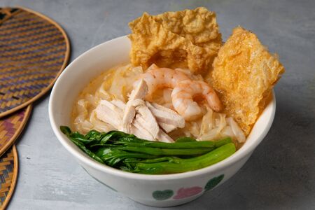 keow teow sup chinese style with backgroundの写真素材