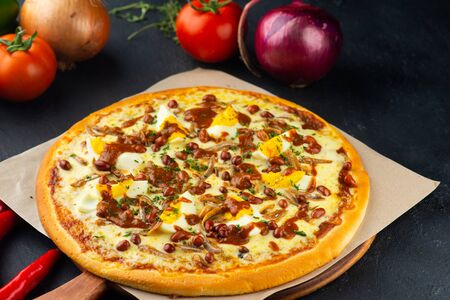 Nasi Lemak Pizza malaysia fusion dishの写真素材